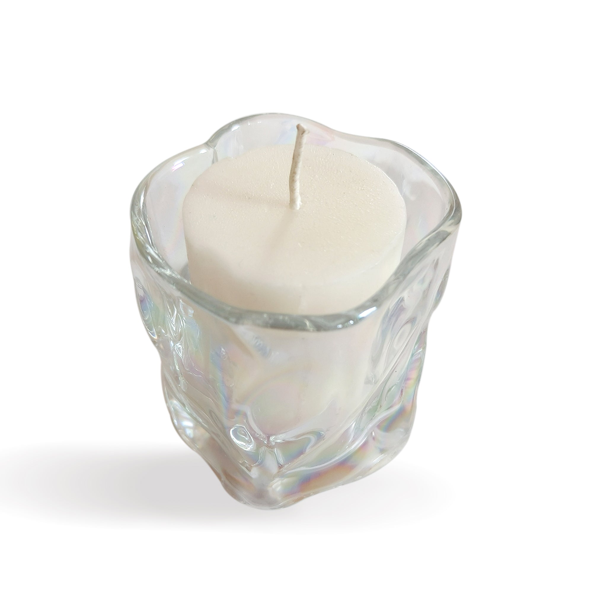 Clear Blown Glass Candle